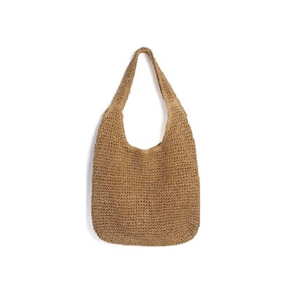 YUMI Handbags - Handwoven Soft Straw Shoulder Bag Summer Beach Tote